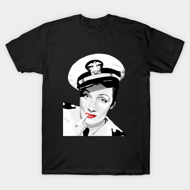 Marlene Dietrich T-Shirt by SiSuSiSu